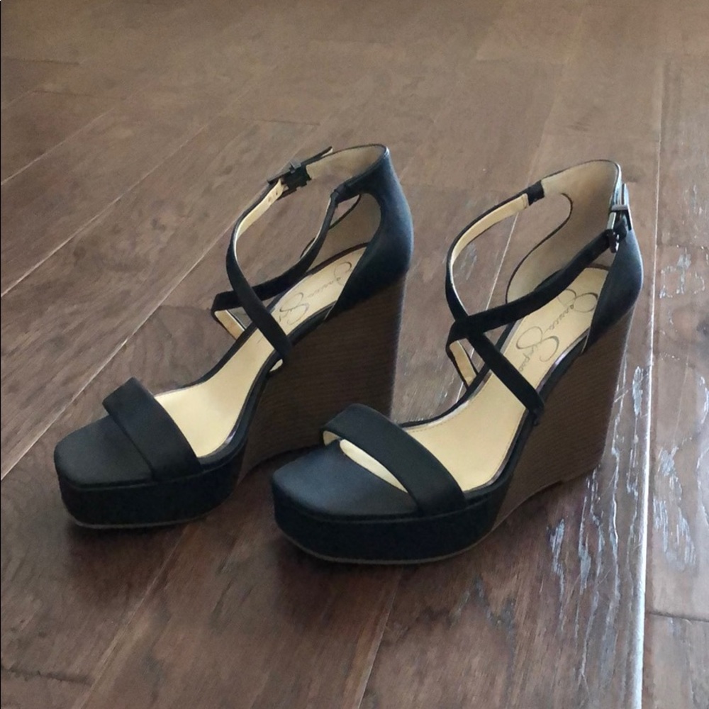 BRAND NEW! Jessica Simpson Samira Wedges Black